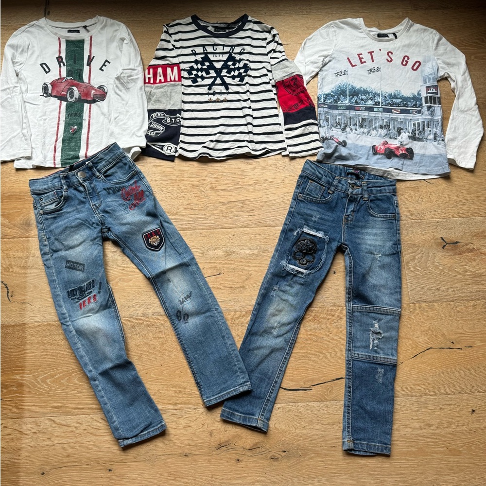 IKKS boys Racing lot/bundle European Designer Christmas outfits sz5-6 pricefirm!
